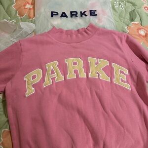 Parke Pink Varsity Sweatshirt Crew Neck